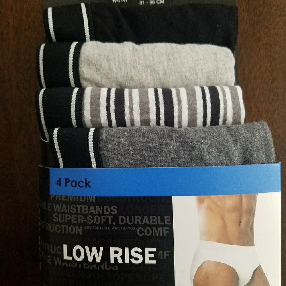 Men's 4 Pack Low Rise Briefs